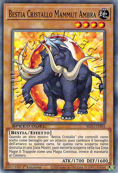 Bestia Cristallo Mammut Ambra