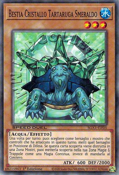 Bestia Cristallo Tartaruga Smeraldo