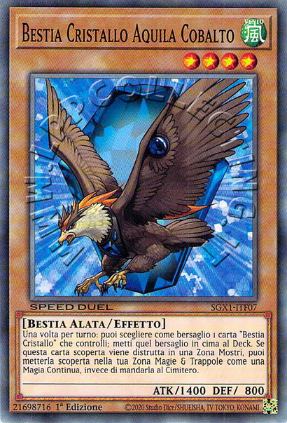 Bestia Cristallo Aquila Cobalto