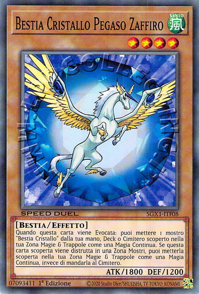 Bestia Cristallo Pegaso Zaffiro