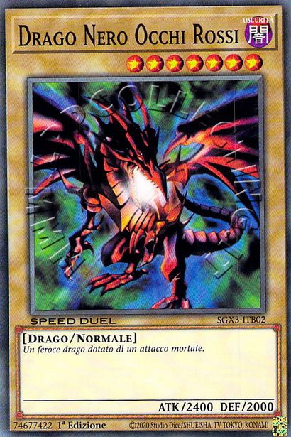 Drago Nero Occhi Rossi