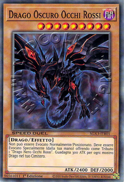 Drago Oscuro Occhi Rossi