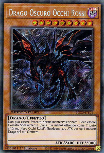 Drago Oscuro Occhi Rossi