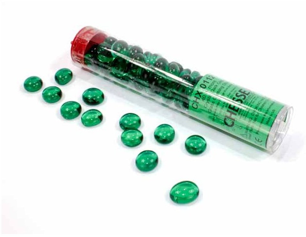 Chessex - Confezione 40 Pietrine Crystal Dark Green