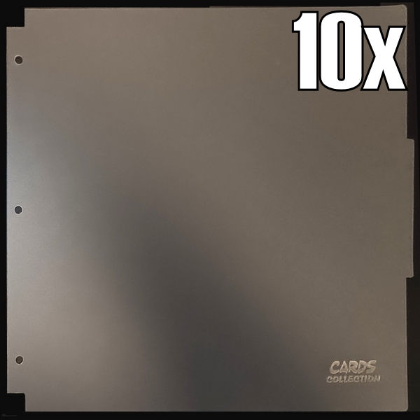 Cards Collection - 10x Divisorio Album 3 Anelli 12 tasche Clear Matte/Trasparente Opaco