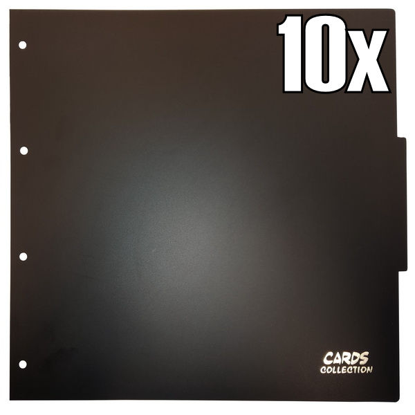 Cards Collection - 10x Divisorio Album 4 Anelli 12 tasche Black