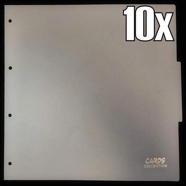 Cards Collection - 10x Divisorio Album 4 Anelli 12 tasche Clear Matte/Trasparente Opaco