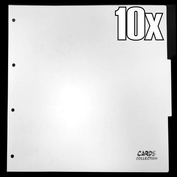 Cards Collection - 10x Divisorio Album 4 Anelli 12 tasche White