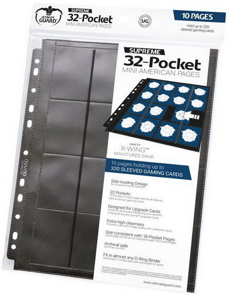 Ultimate Guard - Conf. 10 Fogli 32-Pocket pages Mini American Black