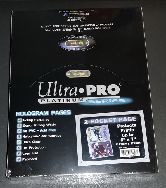 Ultra-PRO - Confezione 100x Foglio a 2 tasche Platinum 5x7 Pocket