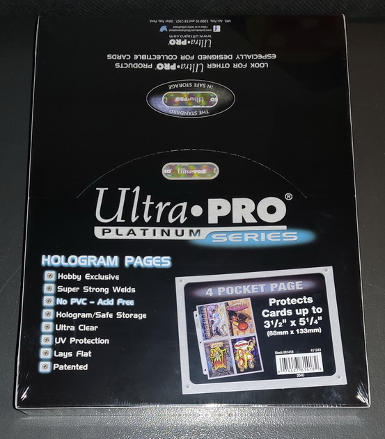 Ultra-PRO - Confezione 100x Foglio a 4 tasche Platinum 3.5x5.25 Pocket