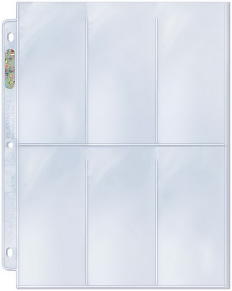 Ultra-PRO - Foglio a 6 tasche Platinum 2-1/2 x 5-1/4 Pocket