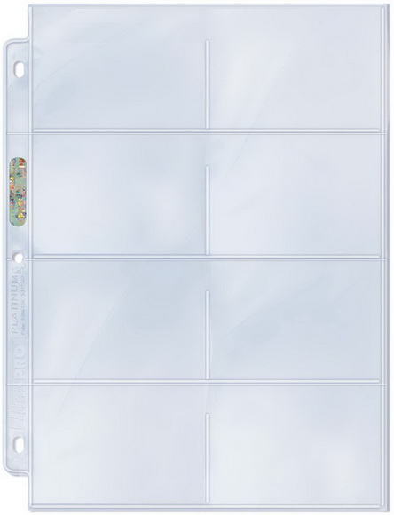 Ultra-PRO - Foglio a 8 tasche Platinum 3.5x2.75 Pocket