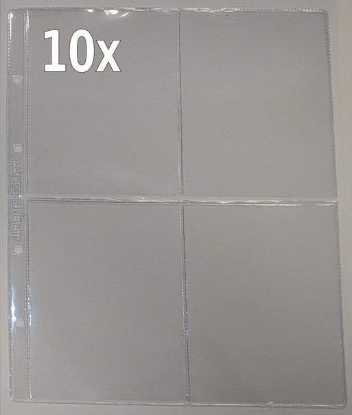 Masterphil - Confezione 10 Fogli a 4 tasche
