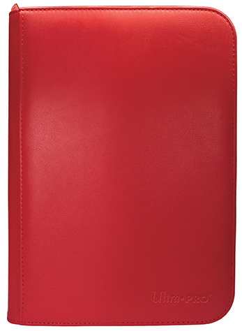 Ultra-PRO - Vivid 4-Pocket Zippered PRO-Binder 4+4 tasche/20 fogli Red