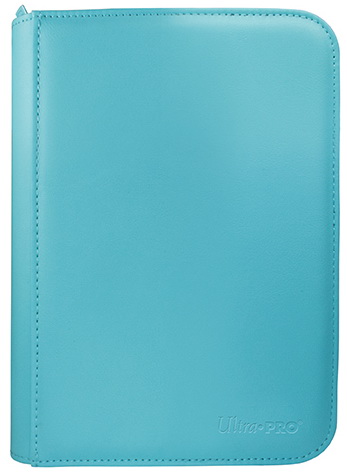 Ultra-PRO - Vivid 4-Pocket Zippered PRO-Binder 4+4 tasche/20 fogli Light Blue