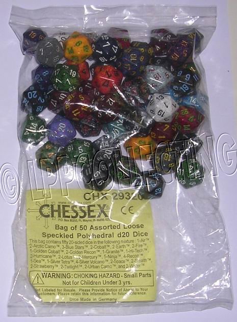 Chessex - Sacchetto 50x Dadi Speckled D20