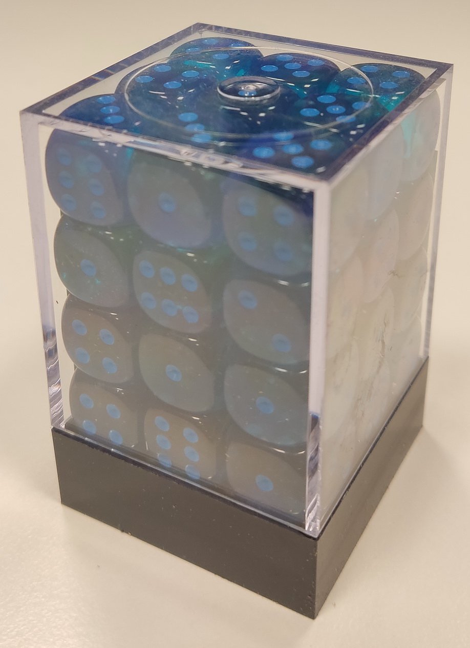 [GE22] Chessex - Set 36 Dadi 12mm Gemimi Blue-Blue/Light Blue