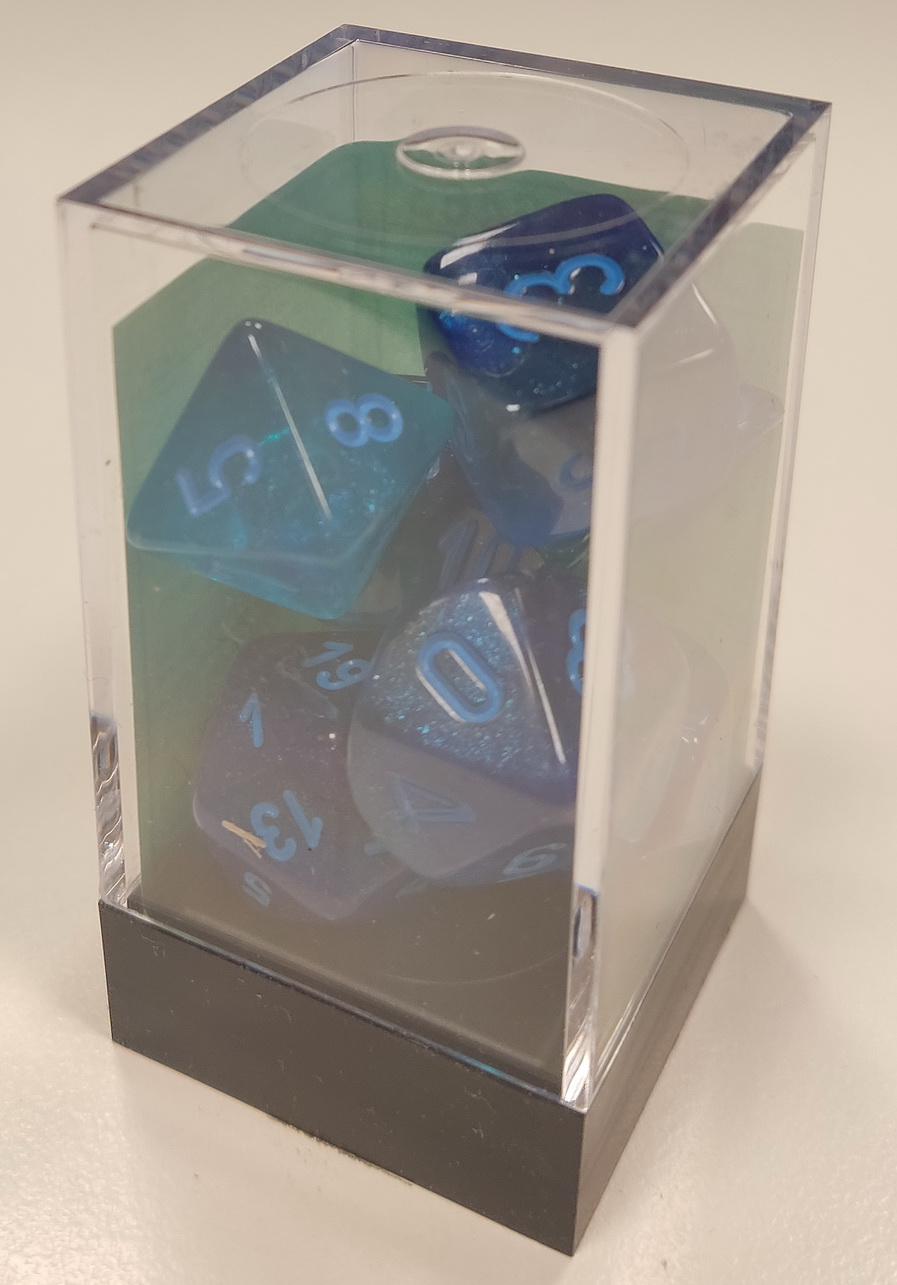 [GE22] Chessex - Set 7 Dadi Gemini Blue-Blue/Light Blue