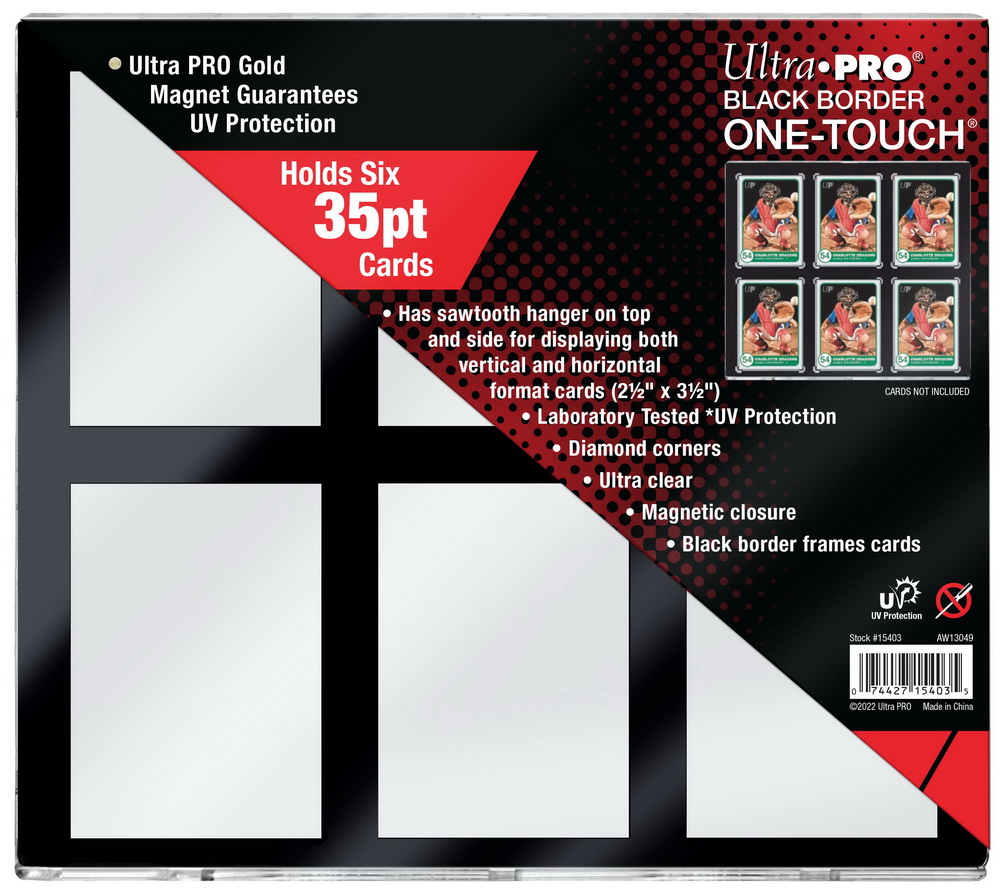 Ultra-PRO - 35PT 6-Card Black Border UV One-Touch Magnetic Holder