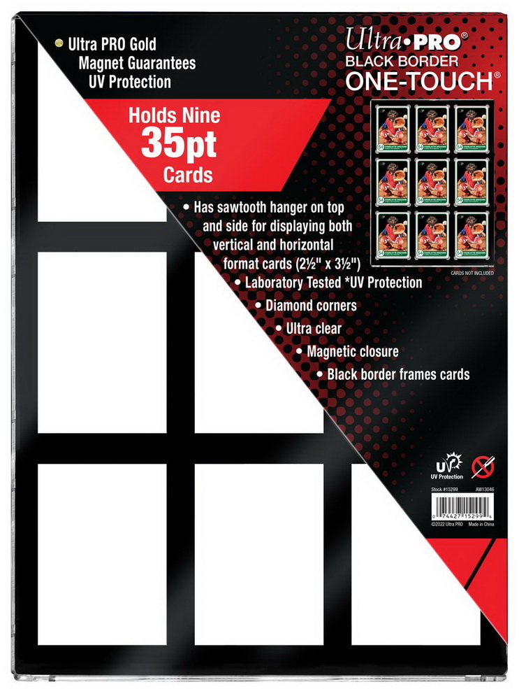 Ultra-PRO - 35PT 9-Card Black Border UV One-Touch Magnetic Holder