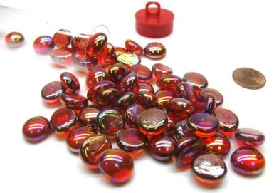 Chessex - Confezione 40 Pietrine Crystal Red