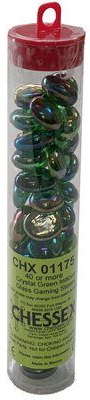 Chessex - Confezione 40 Pietrine Crystal Green Iridized