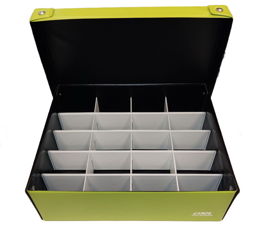 Cards Collection - Scatola Toploader da 20 spazi Lime/White