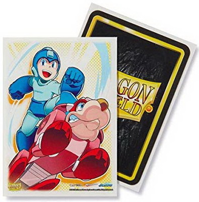 [A63] Dragon Shield - Conf. 100 Standard Size Sleeves Art Classic Megaman and Rush