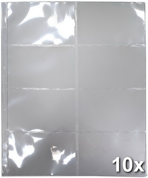 Masterphil - TOPBINDER Confezione 10 fogli a 8 tasche per Bustine