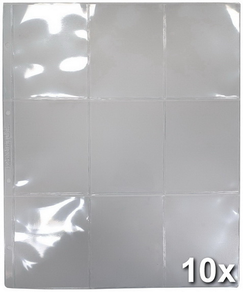 Masterphil - TOPBINDER Confezione 10 fogli a 9 tasche per Toploader