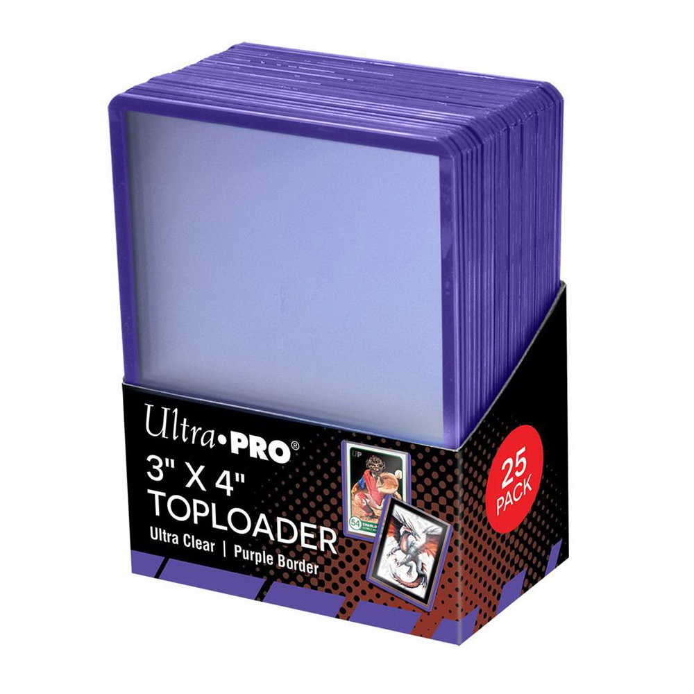 Ultra Pro - Confezione da 25 Toploader Purple Border
