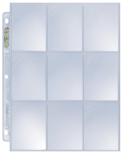 Ultra Pro - Foglio a 9 tasche Platinum [Platinum 9-Pocket Pages (11 Hole)]