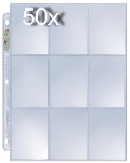 Ultra Pro - 50x Foglio a 9 tasche Platinum
