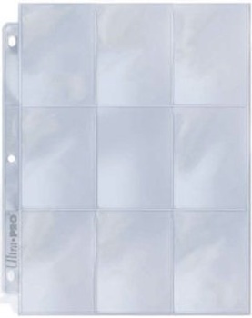 Ultra Pro - Foglio a 9 tasche Silver [Silver 9-Pocket Pages (11 Hole)]