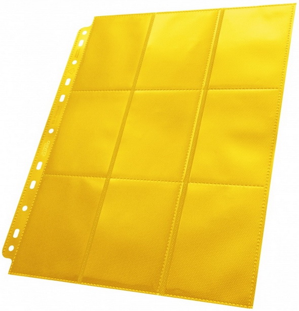 Ultimate Guard - Foglio a 9+9 tasche Side-Load Yellow (primo formato)