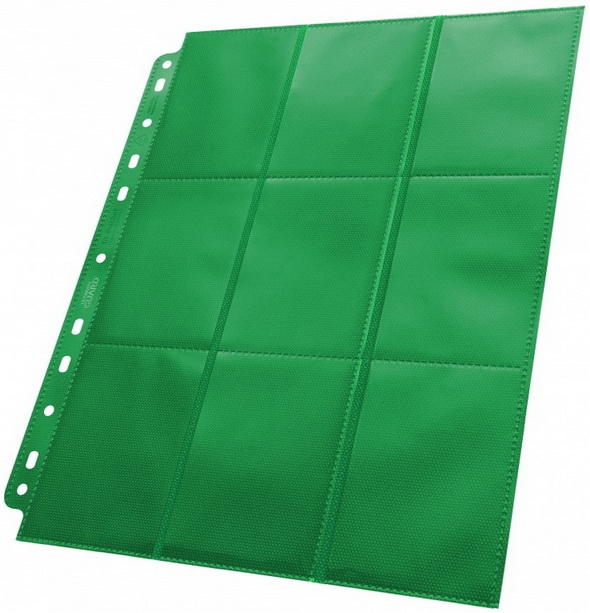 Ultimate Guard - Foglio a 9+9 tasche Side-Load Green (primo formato)