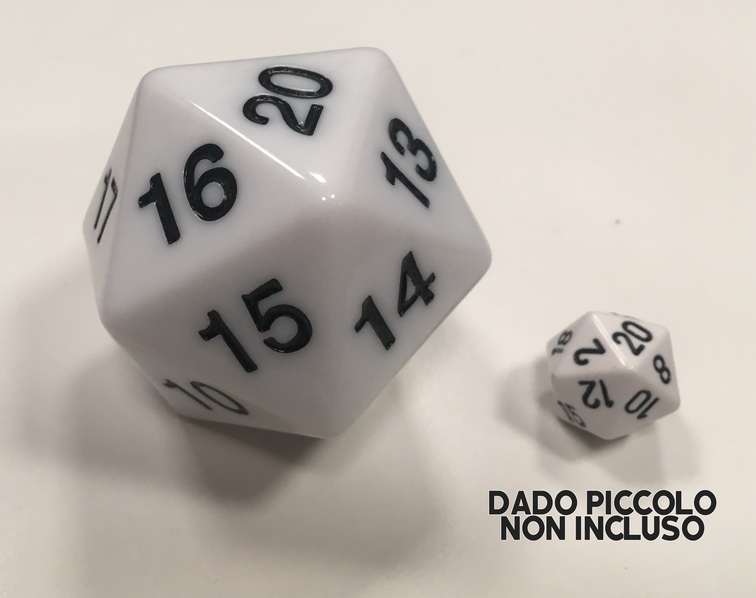 D20 Countdown Die 55mm White