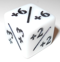 Dadi vari - D6 White Segnalini +/+