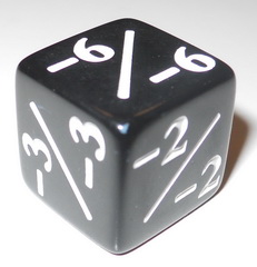 Dadi vari - D6 Black Segnalini -/-