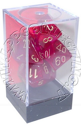 [SA03] Set 7 Dadi - Borealis Magenta w/gold