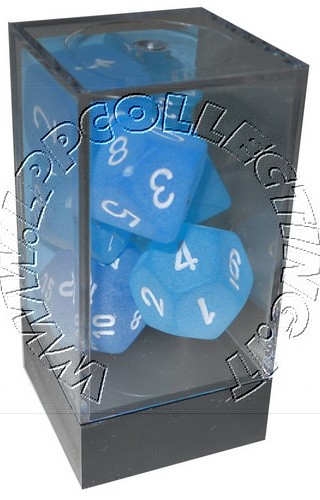 [SA23] Set 7 Dadi - Frosted Caribbean Blue/Numeri 