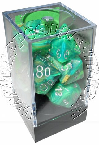 [OUT] Set 7 Dadi - Lustrous Green w/silver