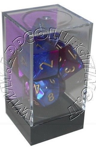[GE06] Chessex - Set 7 Dadi Gemini Blue-Purple/gold