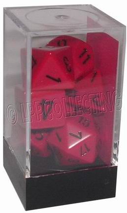 [OP06] Chessex - Set 7 Dadi Opachi Red/Black