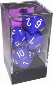 [OP11] Chessex - Set 7 Dadi Opachi Purple/White