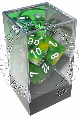 [SA55] Set 7 Dadi - Phantom Green w/white