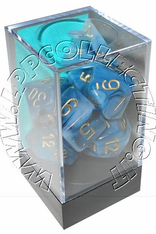[SA57] Set 7 Dadi - Phantom Teal w/gold