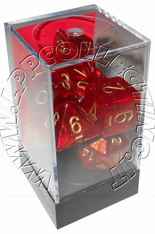 [SA58] Set 7 Dadi - Scarab Scarlet/Numeri Gold