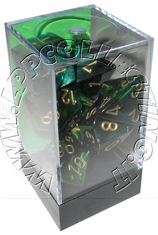 [SA59] Set 7 Dadi - Scarab Jade/Numeri Gold